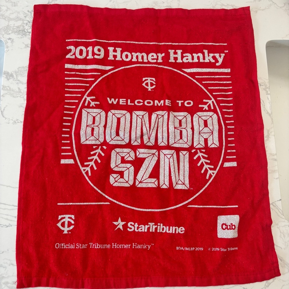 Minnesota Twins Baseball 2019 Homer Hanky Towel